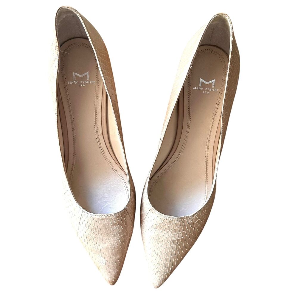 MARC FISHER LTD Zala Snake Print Pointed Toe Heel… - image 3